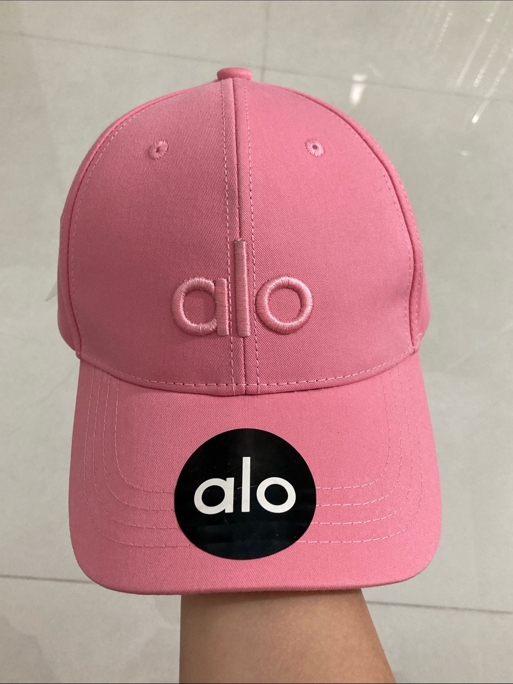 ALO Yoga Pink Logo Baseball Cap